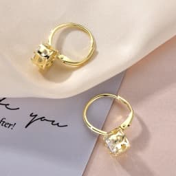 Lnngy Sparkling GRA Certified Moissanite Diamond Earrings For Women 14K Gold Filled 6.5MM Single Stone Hoop Earring Jewelry