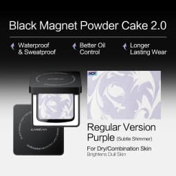 CARSLAN 2.0 Black Magnet Soft Focus Pressed Powder Waterproof Sweatproof 24H Longlasting Oil Control Translucent Setting Powder