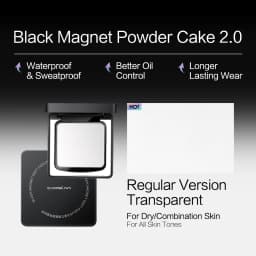 CARSLAN 2.0 Black Magnet Soft Focus Pressed Powder Waterproof Sweatproof 24H Longlasting Oil Control Translucent Setting Powder