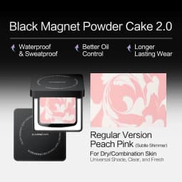 CARSLAN 2.0 Black Magnet Soft Focus Pressed Powder Waterproof Sweatproof 24H Longlasting Oil Control Translucent Setting Powder