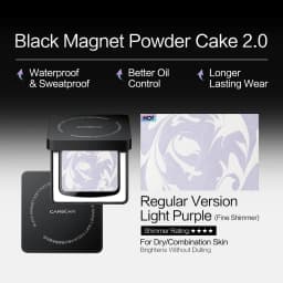 CARSLAN 2.0 Black Magnet Soft Focus Pressed Powder Waterproof Sweatproof 24H Longlasting Oil Control Translucent Setting Powder
