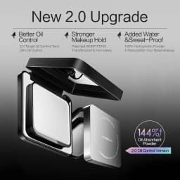 CARSLAN 2.0 Black Magnet Soft Focus Pressed Powder Waterproof Sweatproof 24H Longlasting Oil Control Translucent Setting Powder