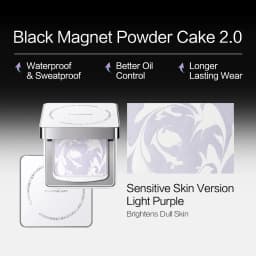 CARSLAN 2.0 Black Magnet Soft Focus Pressed Powder Waterproof Sweatproof 24H Longlasting Oil Control Translucent Setting Powder