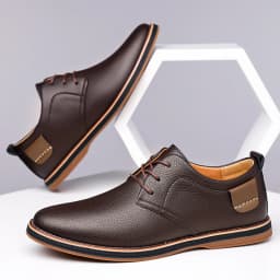 Men's Business Leather Shoes, Breathable & Comfortable, Soft Anti-slip Sole, for Driving, Outdoor Use & Daily Commute-XH202