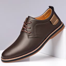 Men's Business Leather Shoes, Breathable & Comfortable, Soft Anti-slip Sole, for Driving, Outdoor Use & Daily Commute-XH202