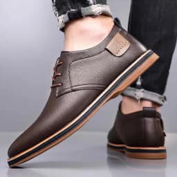 Men's Business Leather Shoes, Breathable & Comfortable, Soft Anti-slip Sole, for Driving, Outdoor Use & Daily Commute-XH202