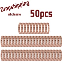 50pcs Italian Charm Stainless Steel 9mm Colorful Style Elastic Bracelet for Woman Men DIY Making GIft Dropshipping Wholesale