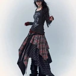 New In 2025 Irregular Cotton Patchwork Long Skirt For Women's 2025 Fashion Mid Length Vintage Skirts Woman Clothes