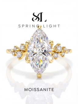 925 Sterling Silver Elegant Classic Lace 2CT Marquise Moissanite Ring For Women Engagement Luxury High Quality Fine Jewelry