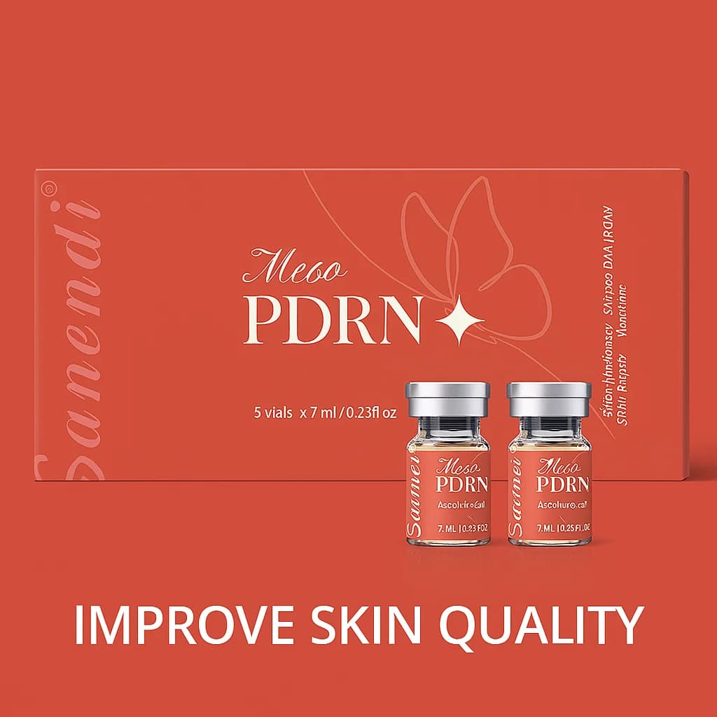 Sanendi PDRN Glutathione VITAMIN C Skin Sensitive muscle Brightening and anti-aging use Derma pen 7ml x5 vials