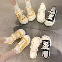 2025 Woman Casual Shoe Spring New Fashionable Korean Style Soft Bottom Anti-slipepry Versatile Daily Simple Low-top Canvas Shoes