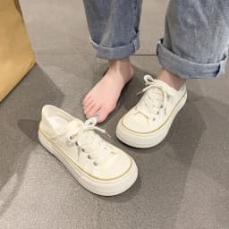 2025 Woman Casual Shoe Spring New Fashionable Korean Style Soft Bottom Anti-slipepry Versatile Daily Simple Low-top Canvas Shoes