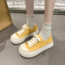2025 Woman Casual Shoe Spring New Fashionable Korean Style Soft Bottom Anti-slipepry Versatile Daily Simple Low-top Canvas Shoes