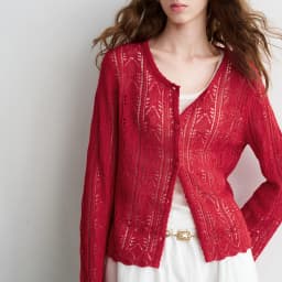 TOYOUTH Women Lyocell Linen Knit Top 2026 Spring New Hollow-Out Vintage Romantic Trumpet Sleeve Blouse