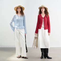 TOYOUTH Women Lyocell Linen Knit Top 2026 Spring New Hollow-Out Vintage Romantic Trumpet Sleeve Blouse