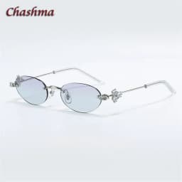 Chashma Prescription Glasses Rimless Optical Myopia Eyewear Student Fashion Stainless Steel Eyeglasses Optical Frames for Women