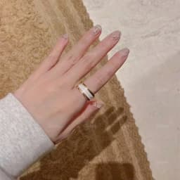 ES Fashion Brand Sterling Silver White Black Ceramic Ring for Women's Couple Temperament Luxury Jewelry Party Banquet Gift