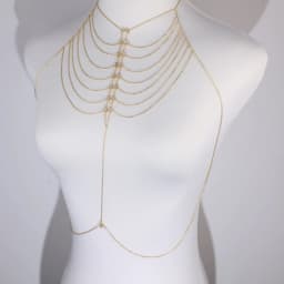 Multi-layer Green Black White CZ Pendant Necklace For Women Gold Color Bling CZ Tassel Body Chain Geometry Multiple Jewelry Gift