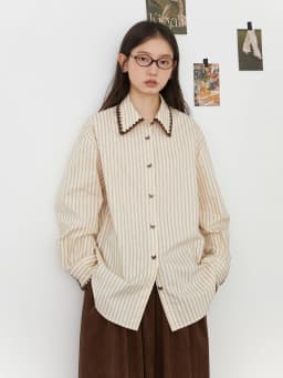 CHIC VEN Fashion Women Shirt Loose Striped Long Sleeve Female Blouses Butterfly Button Cotton Girl Coat Autumn Winter 2026