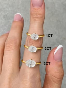925 Sterling Silver Personalized 1-3CT Oval Zircon Ring For Women Anniversary Party Anniversary High Quality Fine Jewelry