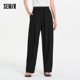 Semir Women Pants UV 2026 Protection Cooling Quick Dry Pleated Wide Leg Urban Casual Everyday Style Soft Comfortable