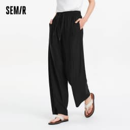 Semir Women Pants UV 2026 Protection Cooling Quick Dry Pleated Wide Leg Urban Casual Everyday Style Soft Comfortable