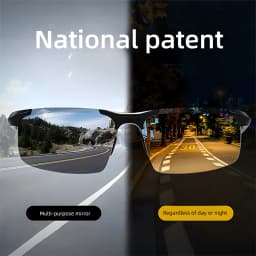 CAPONI Photochromic Sunglasses Men Original Design Sports Yellow Sun Glasses Fashion Driving Night Vision Eyewear UV400 BSYS3218
