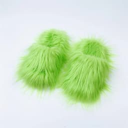 Faux Fur Slippers 2025 Women Winter Plush Warm Home Flat Slides Mongolian Wool Flip Flops Y2K Girls Furry Shoes Cute Slippers