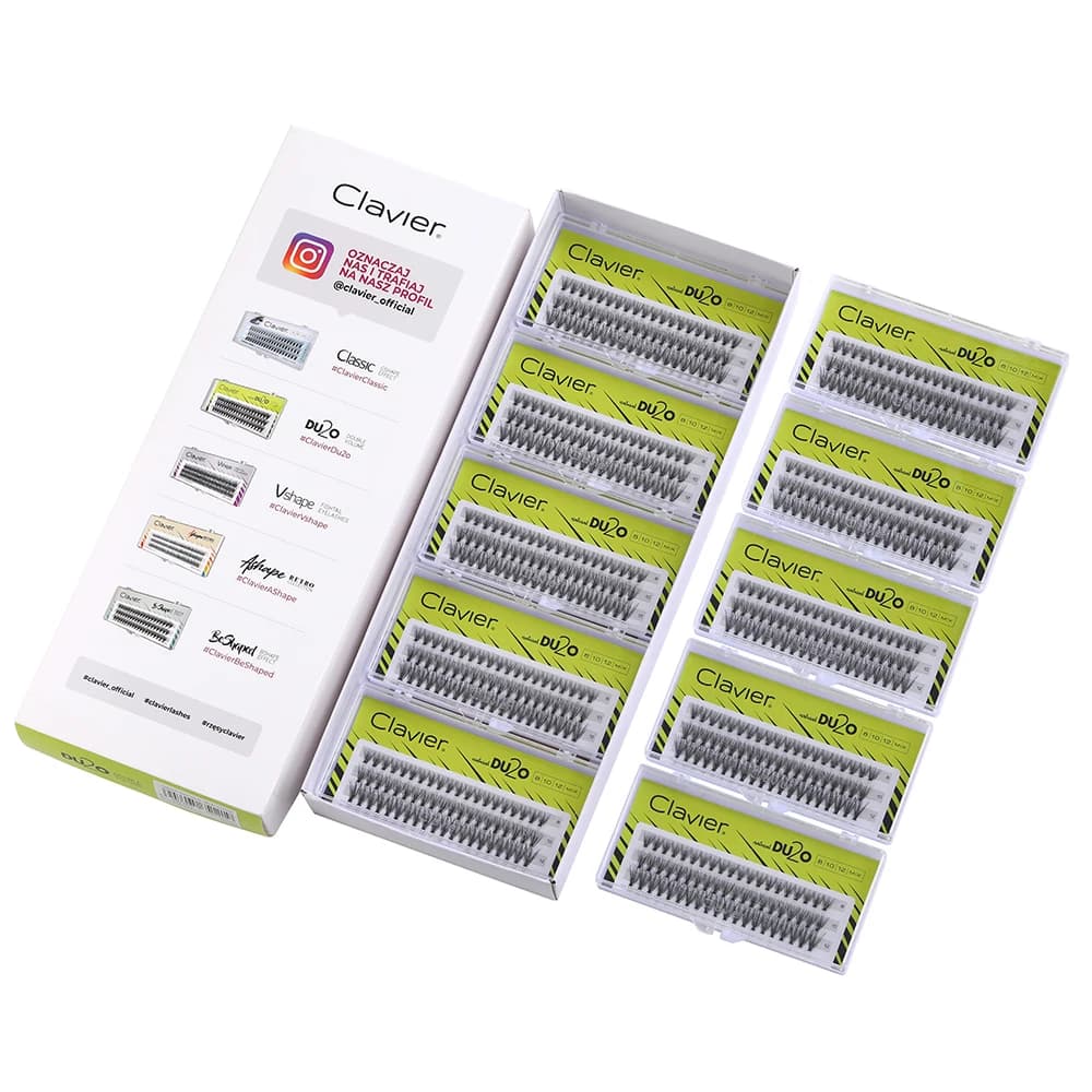 Clavier DU2O 10 Boxes Per Set Eyelashes 20D Cluster Lashes Natural  Extensions False Eyelashes Double The Volume