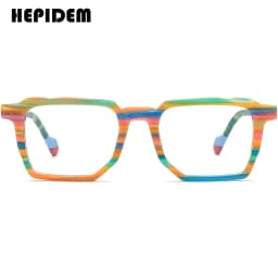 FONEX HEPIDEM Acetate Eyeglasses Frame Men New Square Brand Design Glasses Women Retro Vintage Eyewear Japanese Spectacles 9287
