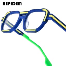 FONEX HEPIDEM Acetate Eyeglasses Frame Men New Square Brand Design Glasses Women Retro Vintage Eyewear Japanese Spectacles 9287