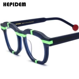 FONEX HEPIDEM Acetate Eyeglasses Frame Men New Square Brand Design Glasses Women Retro Vintage Eyewear Japanese Spectacles 9287