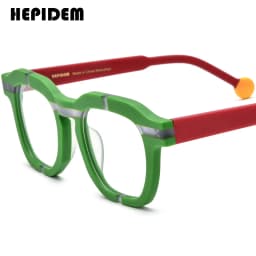 FONEX HEPIDEM Acetate Eyeglasses Frame Men New Square Brand Design Glasses Women Retro Vintage Eyewear Japanese Spectacles 9287