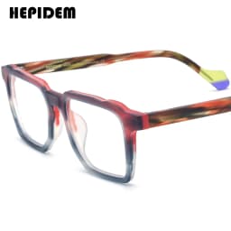 FONEX HEPIDEM Acetate Eyeglasses Frame Men New Square Brand Design Glasses Women Retro Vintage Eyewear Japanese Spectacles 9287
