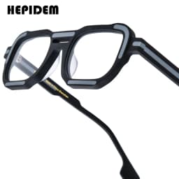 FONEX HEPIDEM Acetate Eyeglasses Frame Men New Square Brand Design Glasses Women Retro Vintage Eyewear Japanese Spectacles 9287