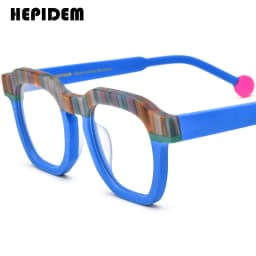 FONEX HEPIDEM Acetate Eyeglasses Frame Men New Square Brand Design Glasses Women Retro Vintage Eyewear Japanese Spectacles 9287