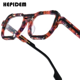 FONEX HEPIDEM Acetate Eyeglasses Frame Men New Square Brand Design Glasses Women Retro Vintage Eyewear Japanese Spectacles 9287
