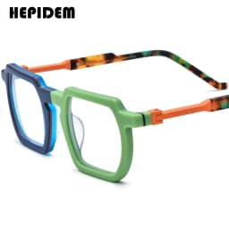 FONEX HEPIDEM Acetate Eyeglasses Frame Men New Square Brand Design Glasses Women Retro Vintage Eyewear Japanese Spectacles 9287