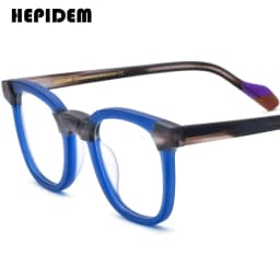 FONEX HEPIDEM Acetate Eyeglasses Frame Men New Square Brand Design Glasses Women Retro Vintage Eyewear Japanese Spectacles 9287