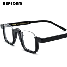 FONEX HEPIDEM Acetate Eyeglasses Frame Men New Square Brand Design Glasses Women Retro Vintage Eyewear Japanese Spectacles 9287