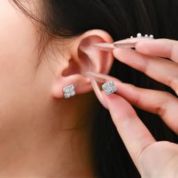 Attagems Full Moissanite Diamond Earrings D VVS1 For Women S925 Sterling Silver 18k Gold Plated Engagement Wedding Jewelry Gifts