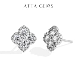 Attagems Full Moissanite Diamond Earrings D VVS1 For Women S925 Sterling Silver 18k Gold Plated Engagement Wedding Jewelry Gifts