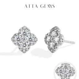 Attagems Full Moissanite Diamond Earrings D VVS1 For Women S925 Sterling Silver 18k Gold Plated Engagement Wedding Jewelry Gifts