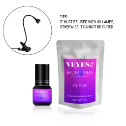Veyes Inc Eyelash Extensions UV Lash Glue Clear 5ml