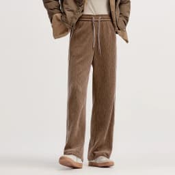 Semir Casual Pants Women Chenille Long Pants Winter 2025 New Contrasting Colors Wide-Leg Pants Leg-Lengthening