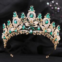 KMVEXO Baroque Luxury Water Drop Flower Crystal Opal Tiara For Women Wedding Girls Birthday Party Elegant Crown Hair Accessories