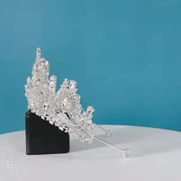 KMVEXO Baroque Luxury Water Drop Flower Crystal Opal Tiara For Women Wedding Girls Birthday Party Elegant Crown Hair Accessories