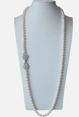 24 Inch Genuine Natural AAA 8-9mm White South China Sea Pearl Necklace 20in 22in 26in 28in 30in 32in 34in 36in