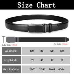 Maikun Leather Ratchet Belt For Men Click Leather Belt Adjustable Buckle Trim To Fit Black Brown