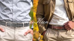 Maikun Leather Ratchet Belt For Men Click Leather Belt Adjustable Buckle Trim To Fit Black Brown